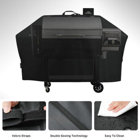 Suphomeware grill cover cleans easily with a hose and sun-dry.