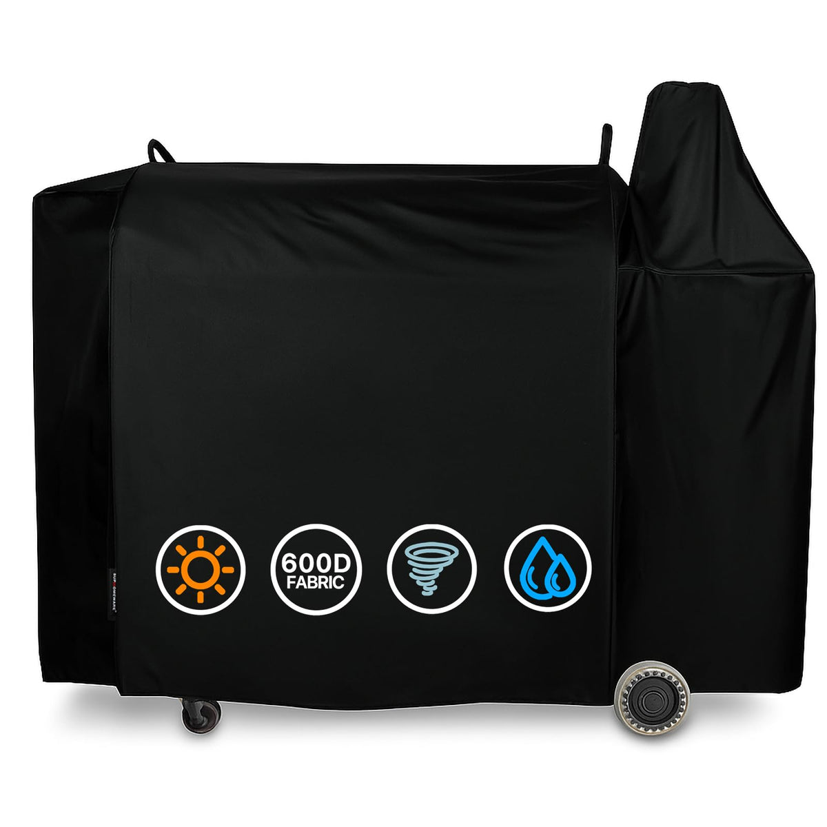 Suphomeware grill cover for Pit Boss Austin XL protects against rain and snow, preserving grill finish.