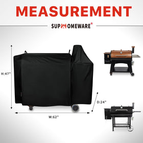 Suphomeware Rancher XL cover shields from wind and rain, keeping your grill ready for barbecue.