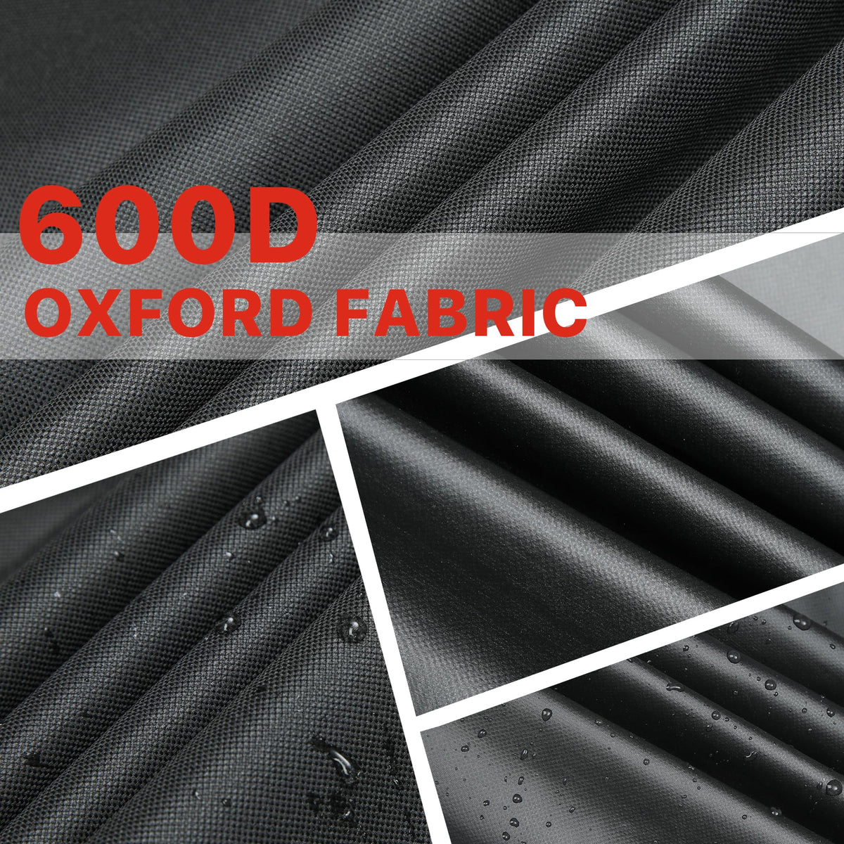 Suphomeware 600D waterproof fabric keeps rain out while grilling in wet conditions.