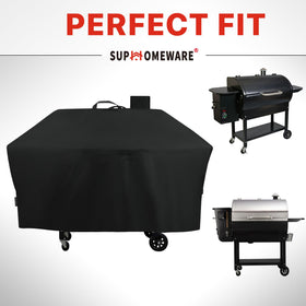 Suphomeware cover uses waterproof fabric to guard the grill against elements.