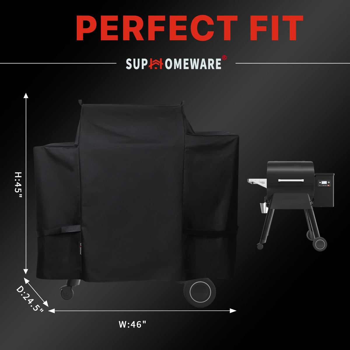 Suphomeware waterproof 600D fabric close-up showing PVC coating and rugged texture.