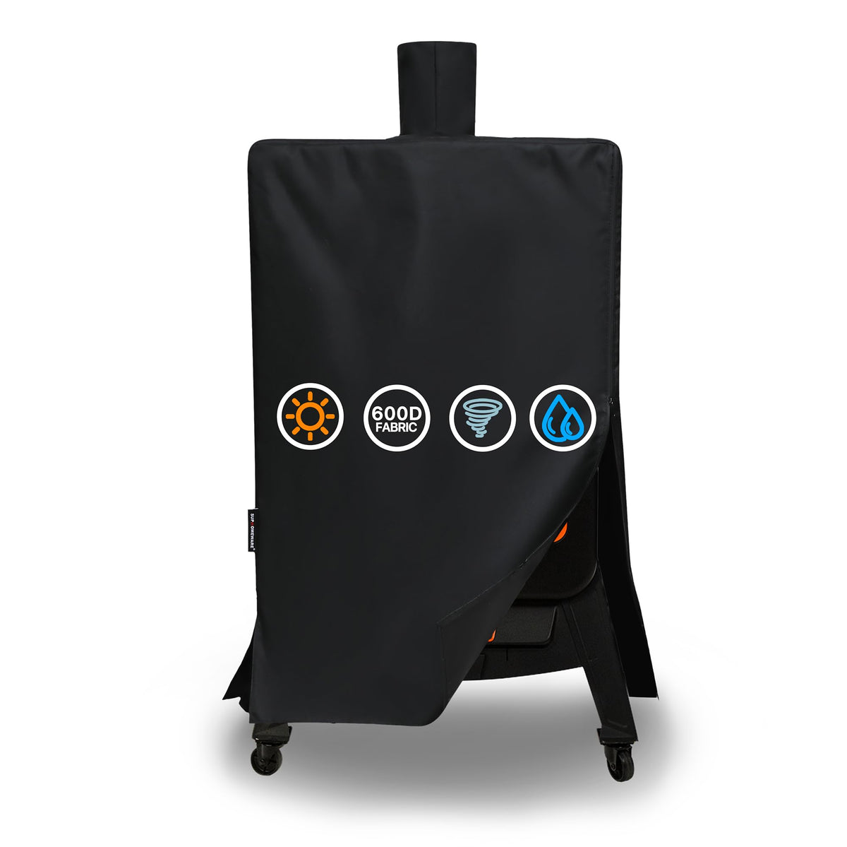 Suphomeware Ventical Pellet Smoker Cover for Pit Boss 4/5 Series protects against weather.
