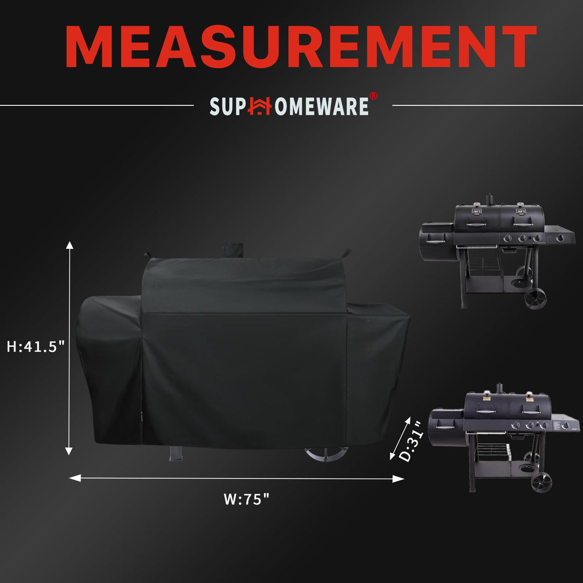 Suphomeware waterproof cover uses 600D polyester for durability.