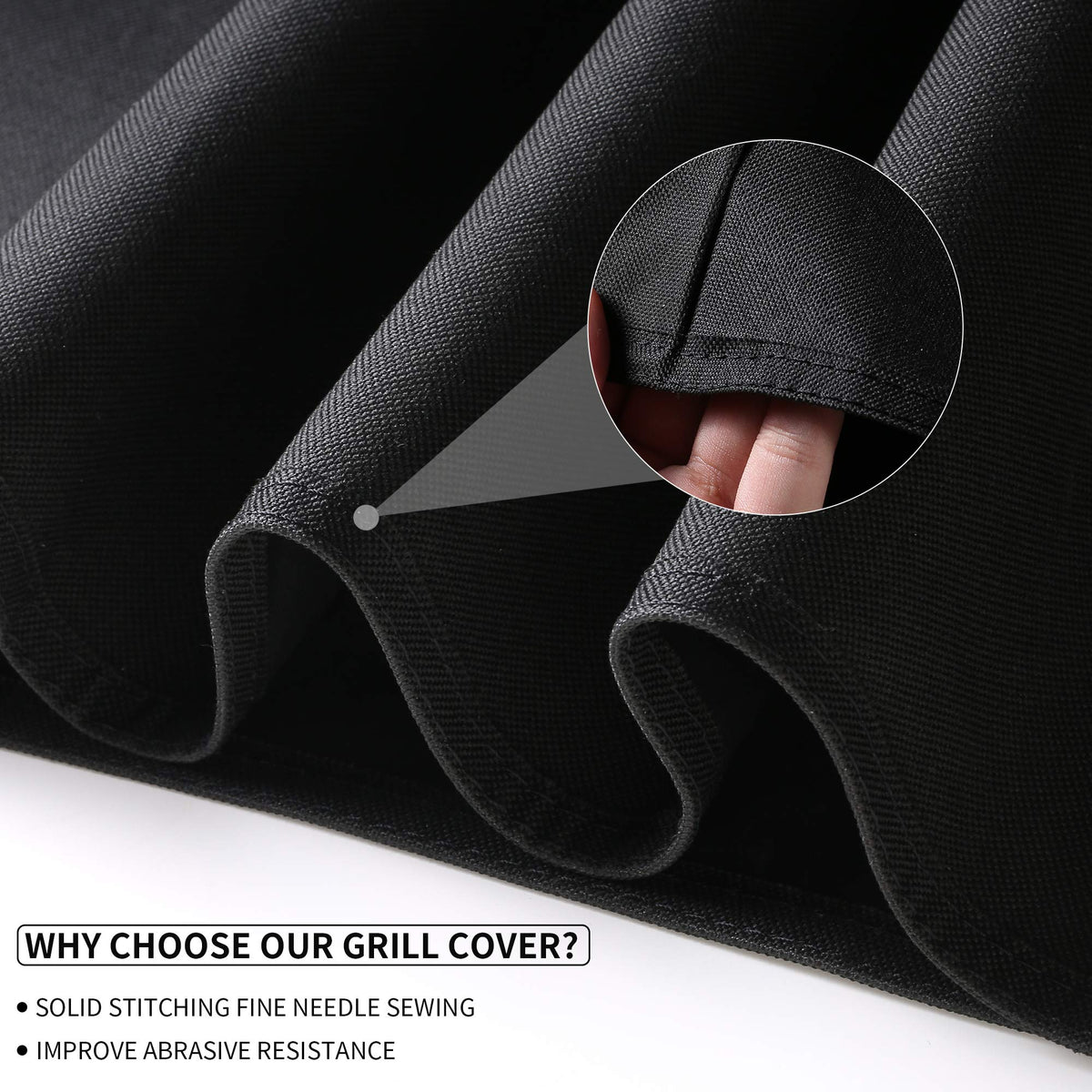 SUPJOYES all-weather protection guards your grill through rain and sun.