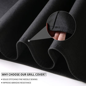 SUPJOYES all-weather protection guards your grill through rain and sun.