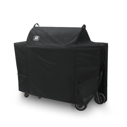 SUPJOYES grill cover for Traeger Ironwood 885 in full view with precise fit.