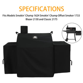 SUPJOYES waterproof-600d-fade-resistant cover protects your grill from moisture and sun fade