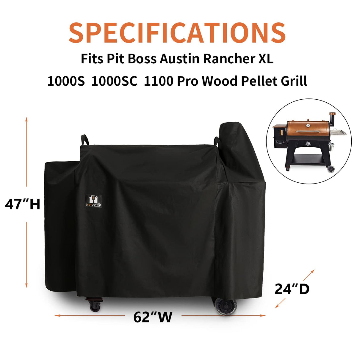 SUPJOYES Rancher XL cover closeup highlighting durable stitching