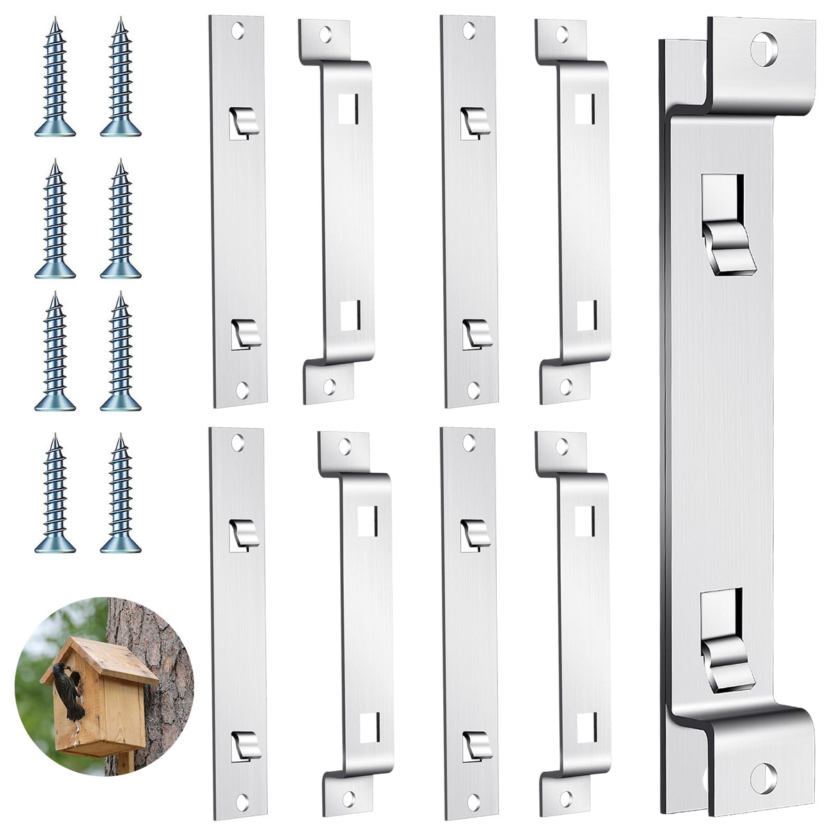 Supkiir bird-house-hanger-bracket close-up highlighting rust-resistant galvanized steel for outdoor use.