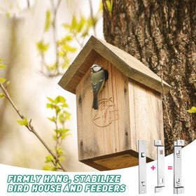 Supkiir bird-house-hanger-bracket mounted on a post showing stable outdoor mounting.
