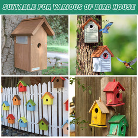 Supkiir outdoor-bird-house-hanger in a lush garden enhances bird sheltering.