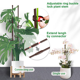 SupKing extended stakes adjust from 3ft to 5ft for tall plants.