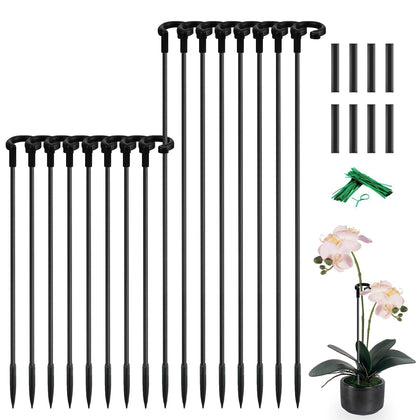 SupKing Orchid Sticks 17in with clips support upright growth for small plants