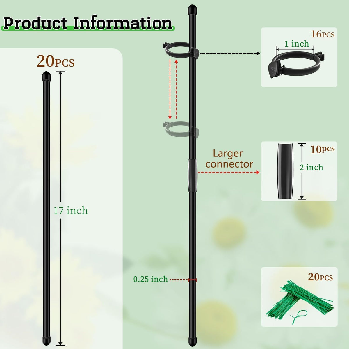 SupKing ring buckle clip for adjustable stake height