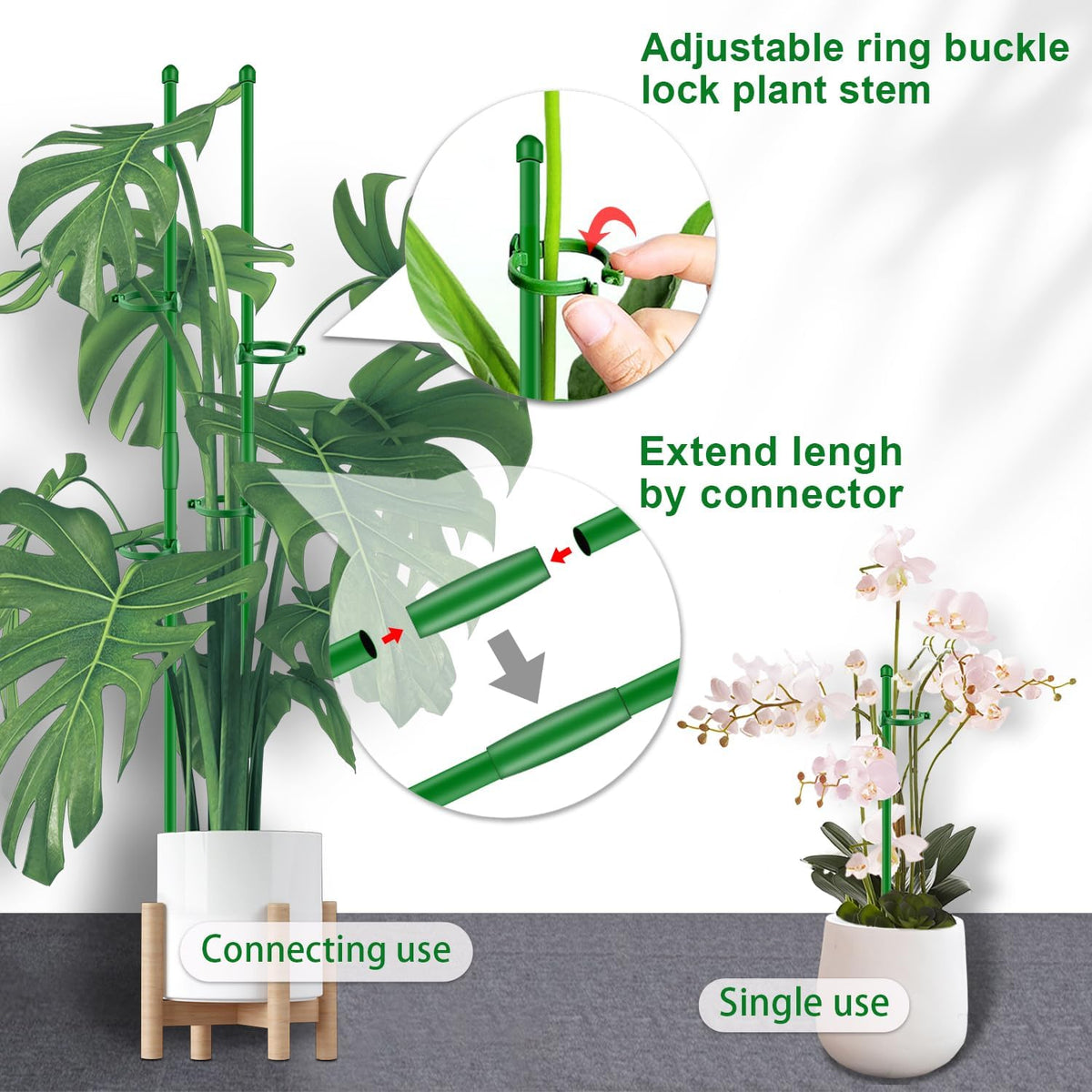 SupKing 20 ties and clips secure stems and guide growth on gardens and pots.