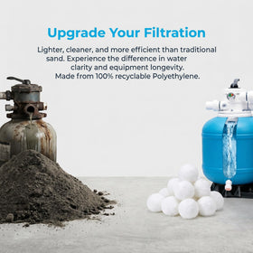 Supoice filter balls ensuring crystal-clean pool water through micro-filtration