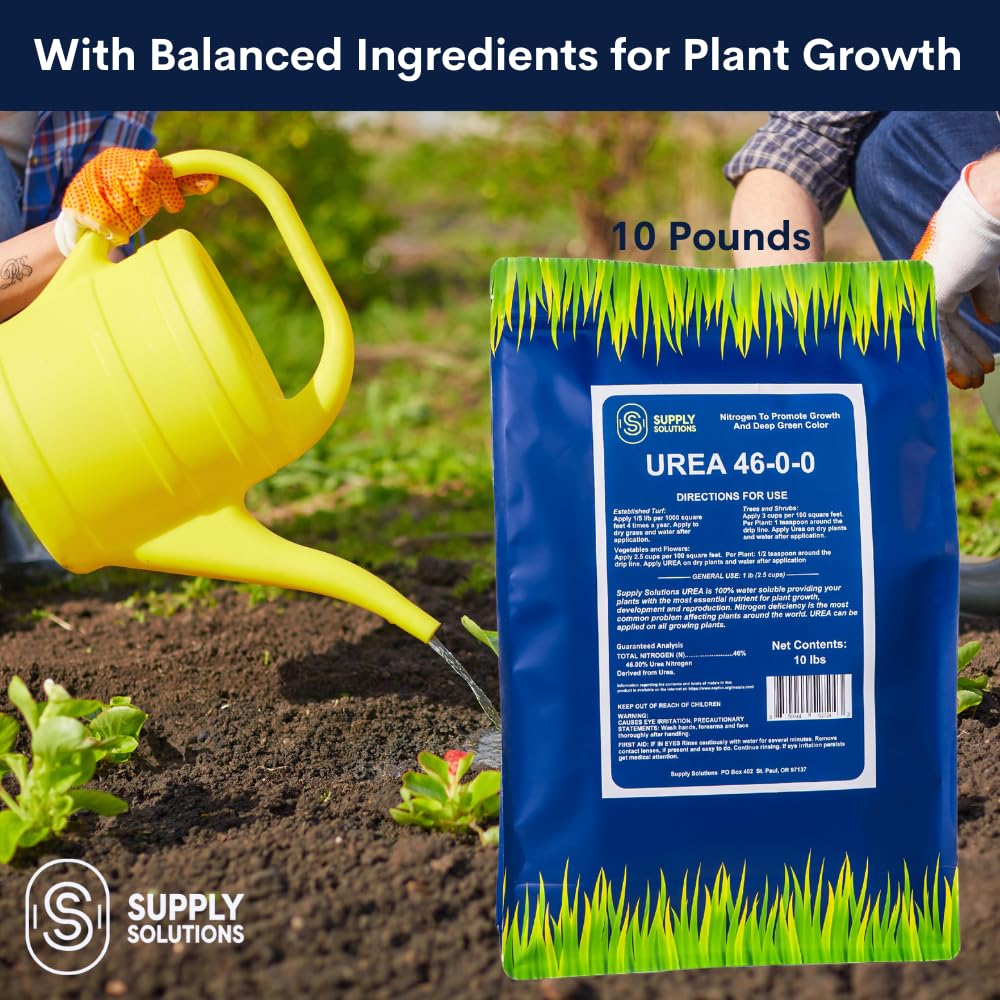 Supply Solutions Urea 46-0-0 spreads evenly for easy lawn and garden application
