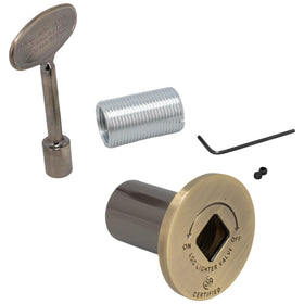 Supplying Demand log-lighter kit with antique brass key for safe gas control