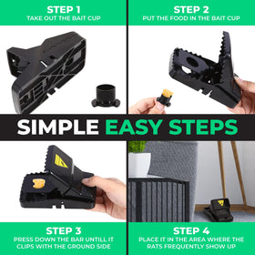 Space-saving design of Supreme Pro rat traps for compact storage