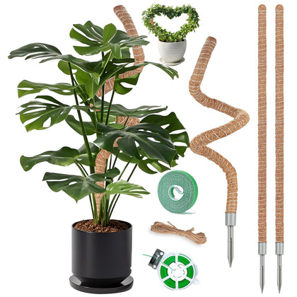 Suprock 3-pack moss poles for Monstera provide vertical growth support