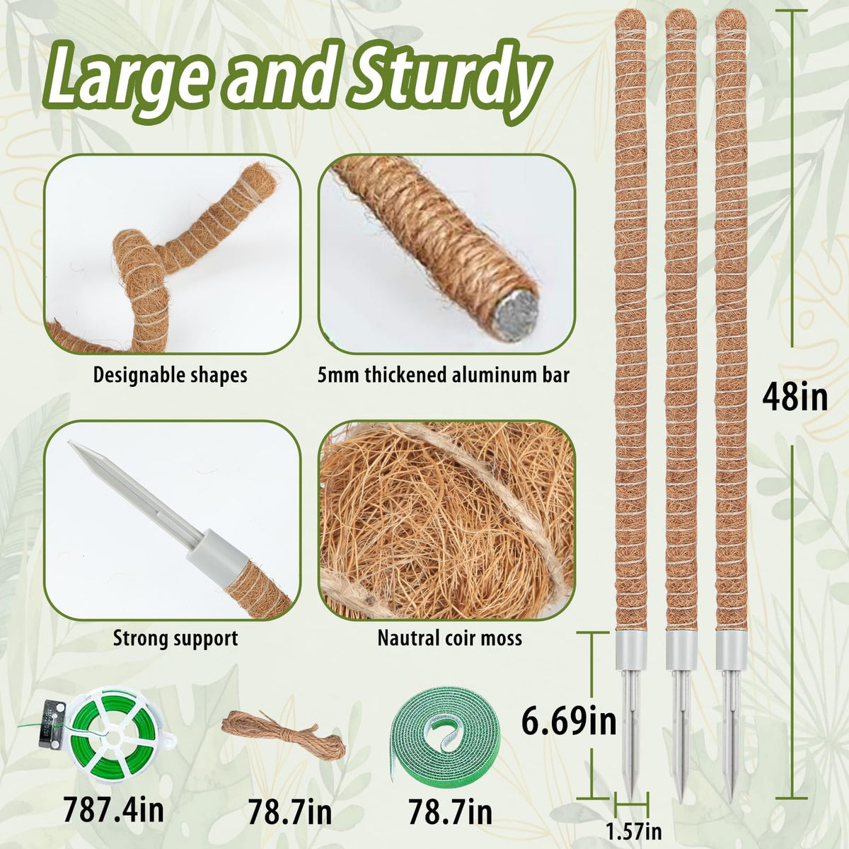 Suprock bendable moss pole enables DIY shaping for climbing plants
