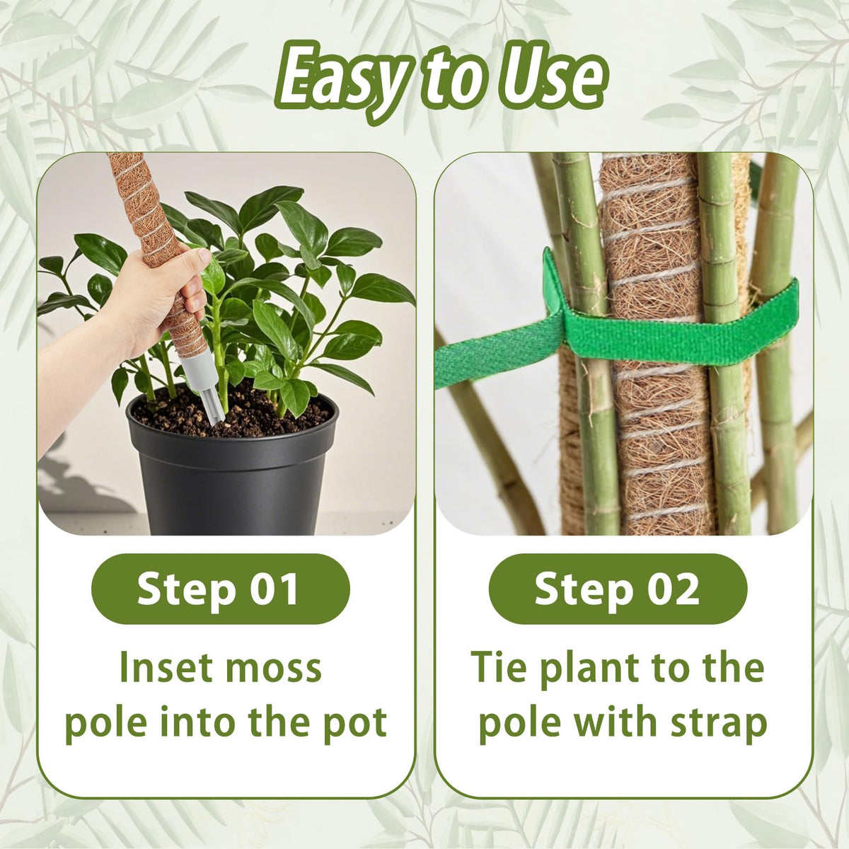 Includes jute rope and ties for quick installation and training