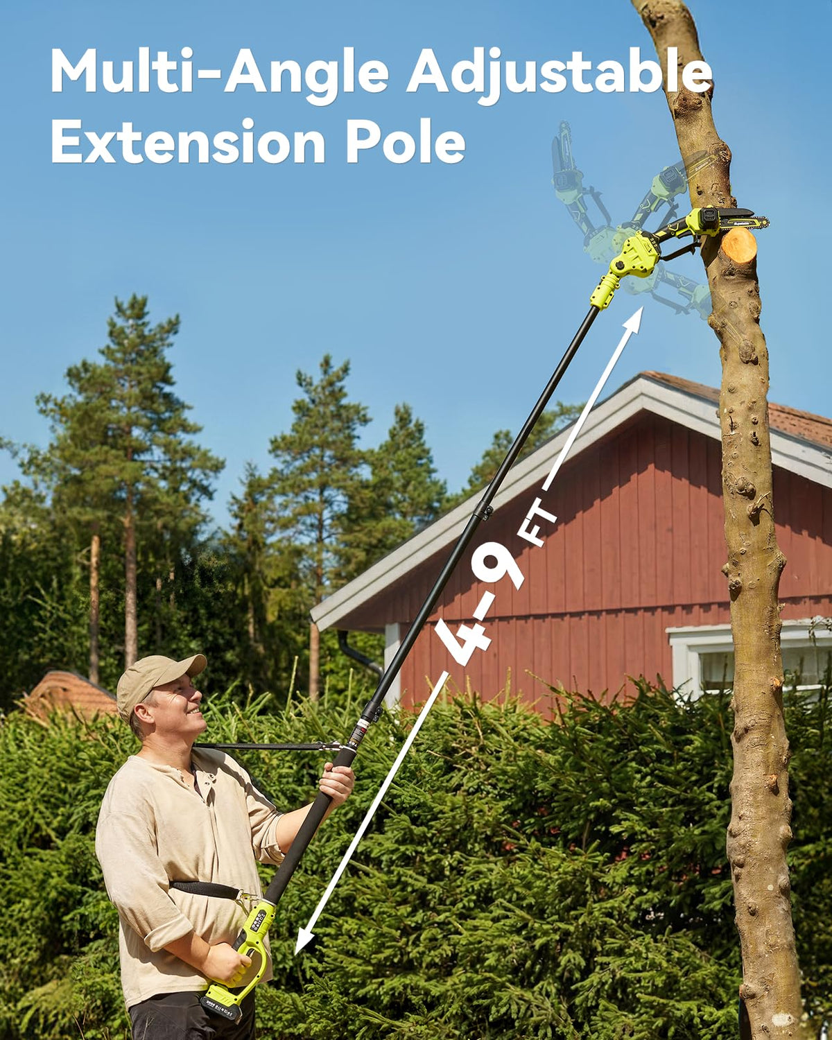 Supstable 12-inch dual-action hedge trimmer for precise shrub shaping.