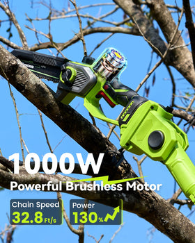 Supstable 2-in-1 pole saw extended reach for high limbs safely.