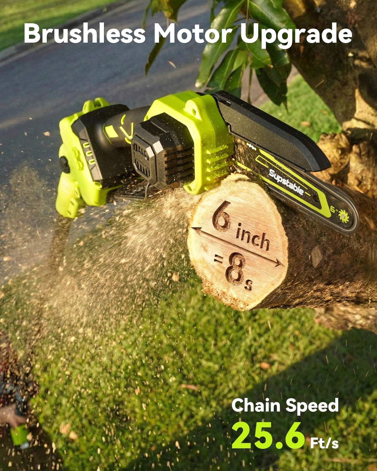 Supstable dual 21V 2.0Ah batteries provide reliable cordless power.