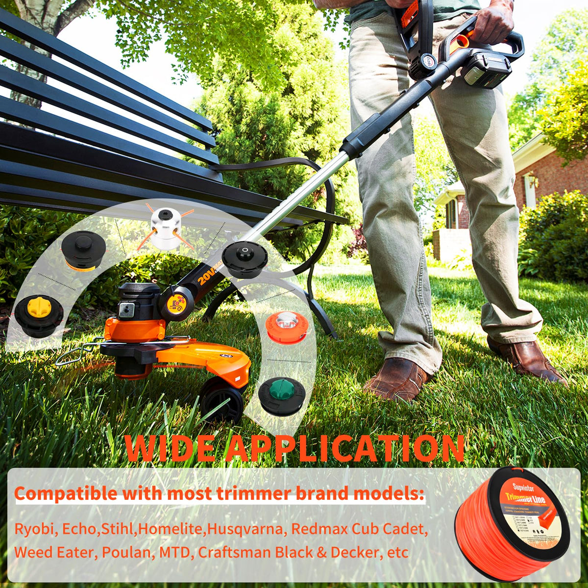 Supvintor weed eater line recommended for professional landscapers