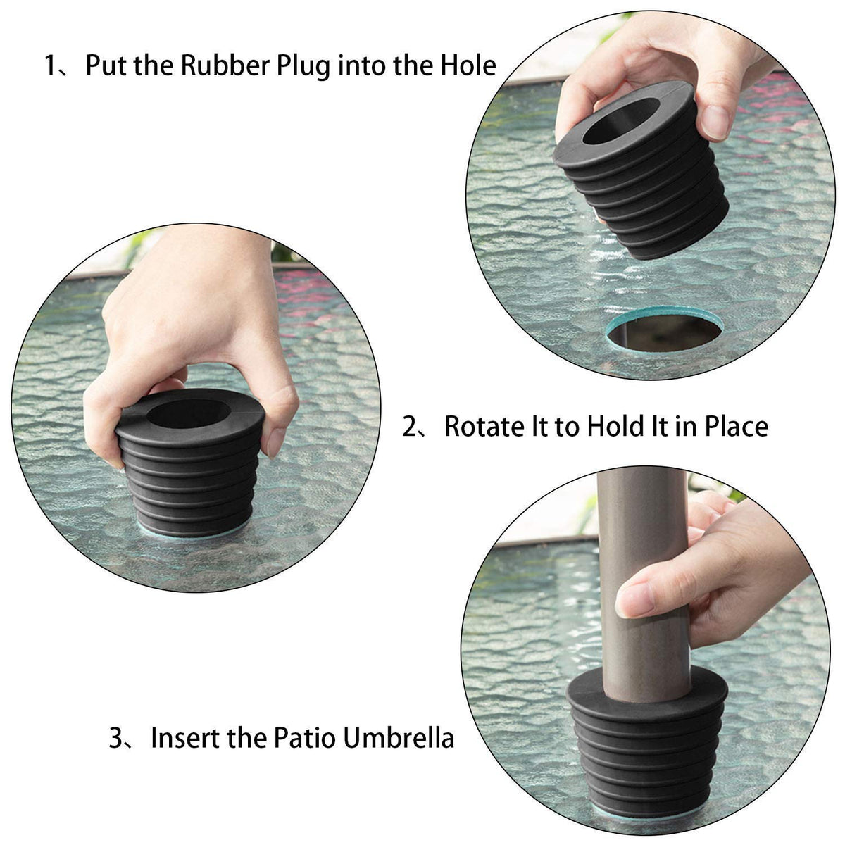 SUQ I OME cone wedge seated in a table hole for precise positioning