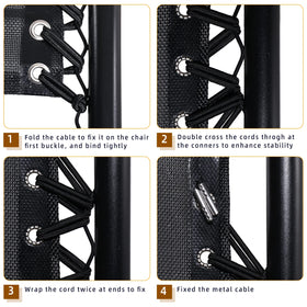 Molded metal end-cap tips on SUQ I OME cords enabling quick installation