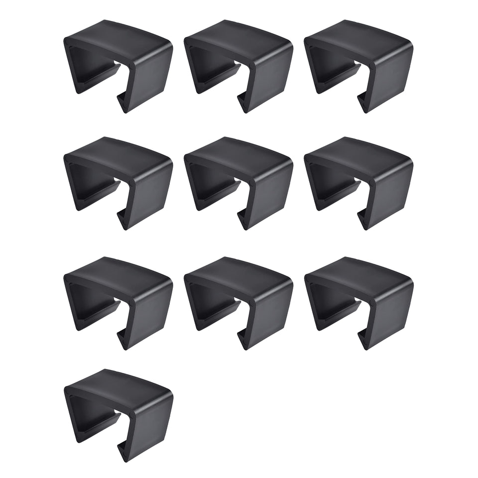 SUQ I OME outdoor furniture clip securing two-tube connections for a stable seating area.