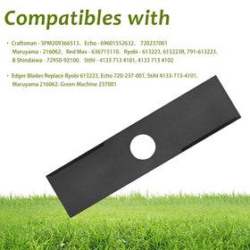 Suqkqokas edger blades fit 1 inch center hole for quick installations.