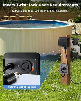 SURAIELEC L5-20R twist-lock plug demonstrates secure outdoor connection