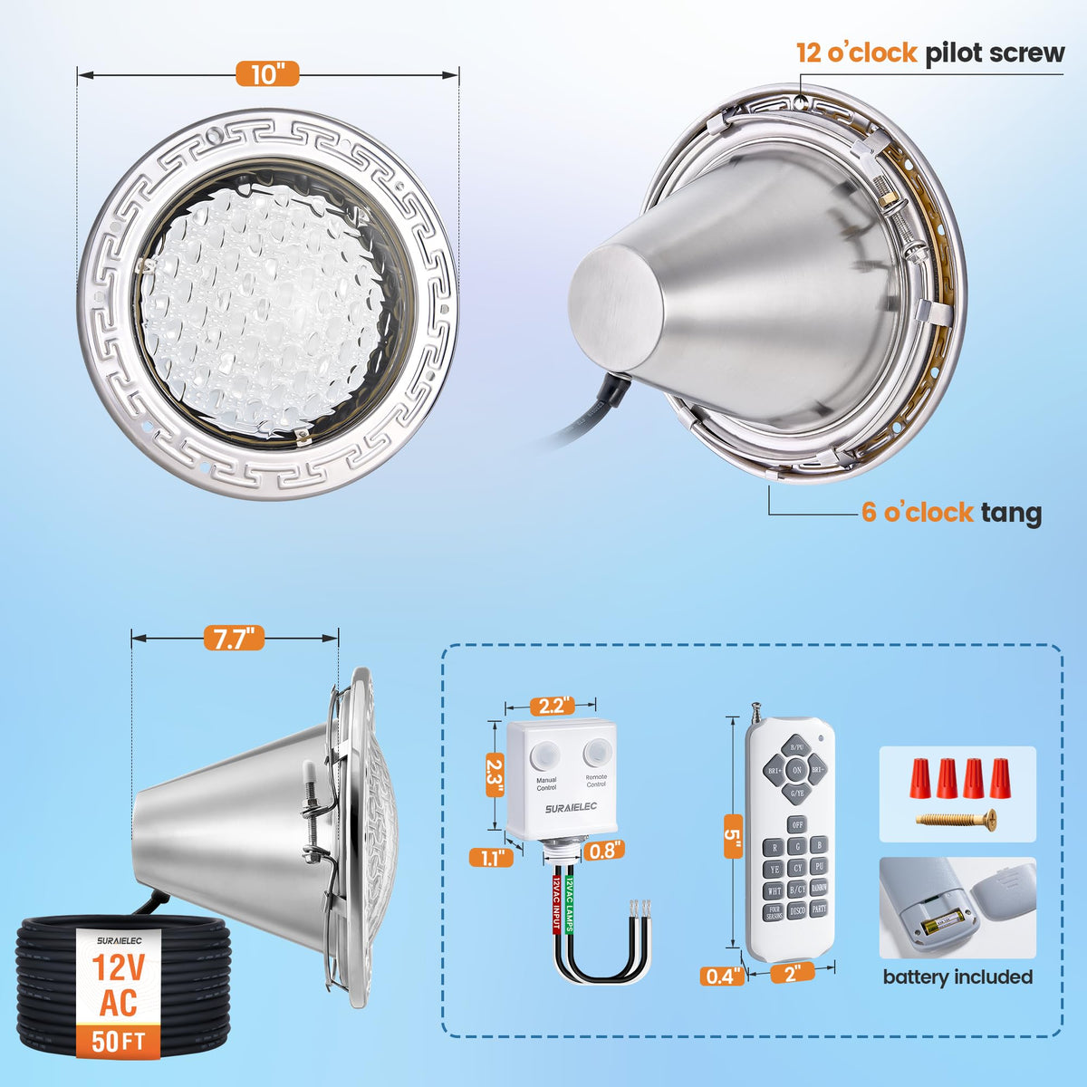 SURAIELEC remote range up to 100 feet for convenient control