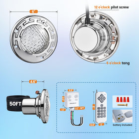 SURAIELEC 50 ft cord for flexible installation of spa light