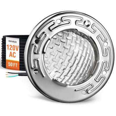 SURAIELEC 6-inch LED spa light in niche for reliable underwater illumination