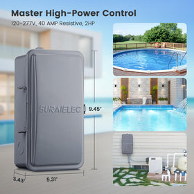 Suraielec pool timer lockable cover prevents tampering.