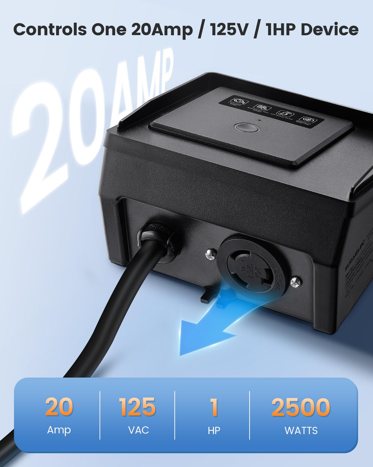 SURAIELEC twist-lock plug-outlet timer helps secure connections at the pump