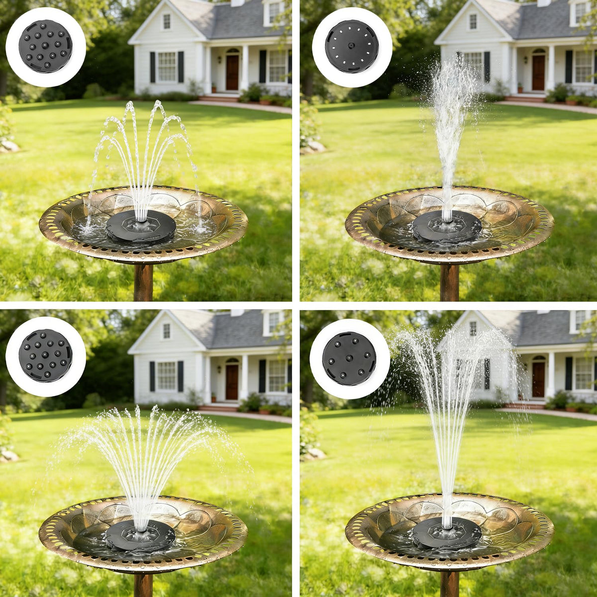Surborder Solar Bird Bath Fountain setup starts quickly in direct sun