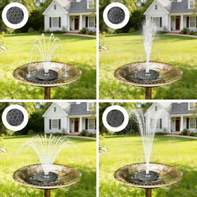 Surborder Solar Bird Bath Fountain setup starts quickly in direct sun