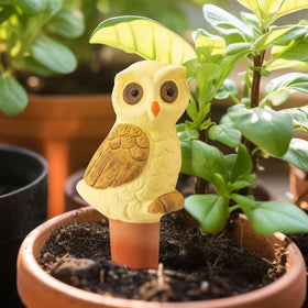 SURE YUESI terracotta owl globes brighten windowsills while delivering continuous moisture
