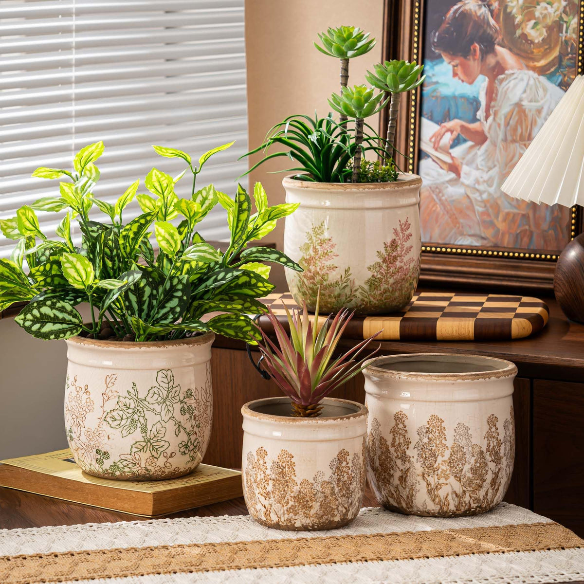SURE YUESI two-piece planter centerpieces for fresh or faux flowers