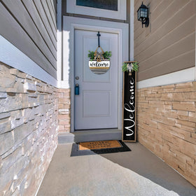 Surfapans exterior porch decor featuring eucalyptus leaves