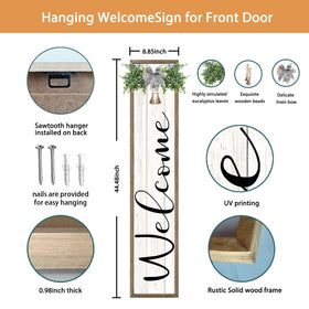 Surfapans wooden frame welcome sign adds rustic charm to entryways.