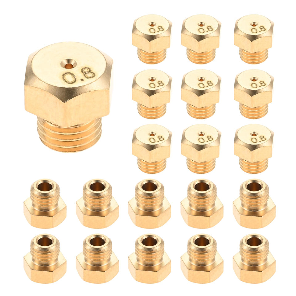 SURIEEN brass nozzle close-up showing a precise 0.031 inch jet for steady flame control.