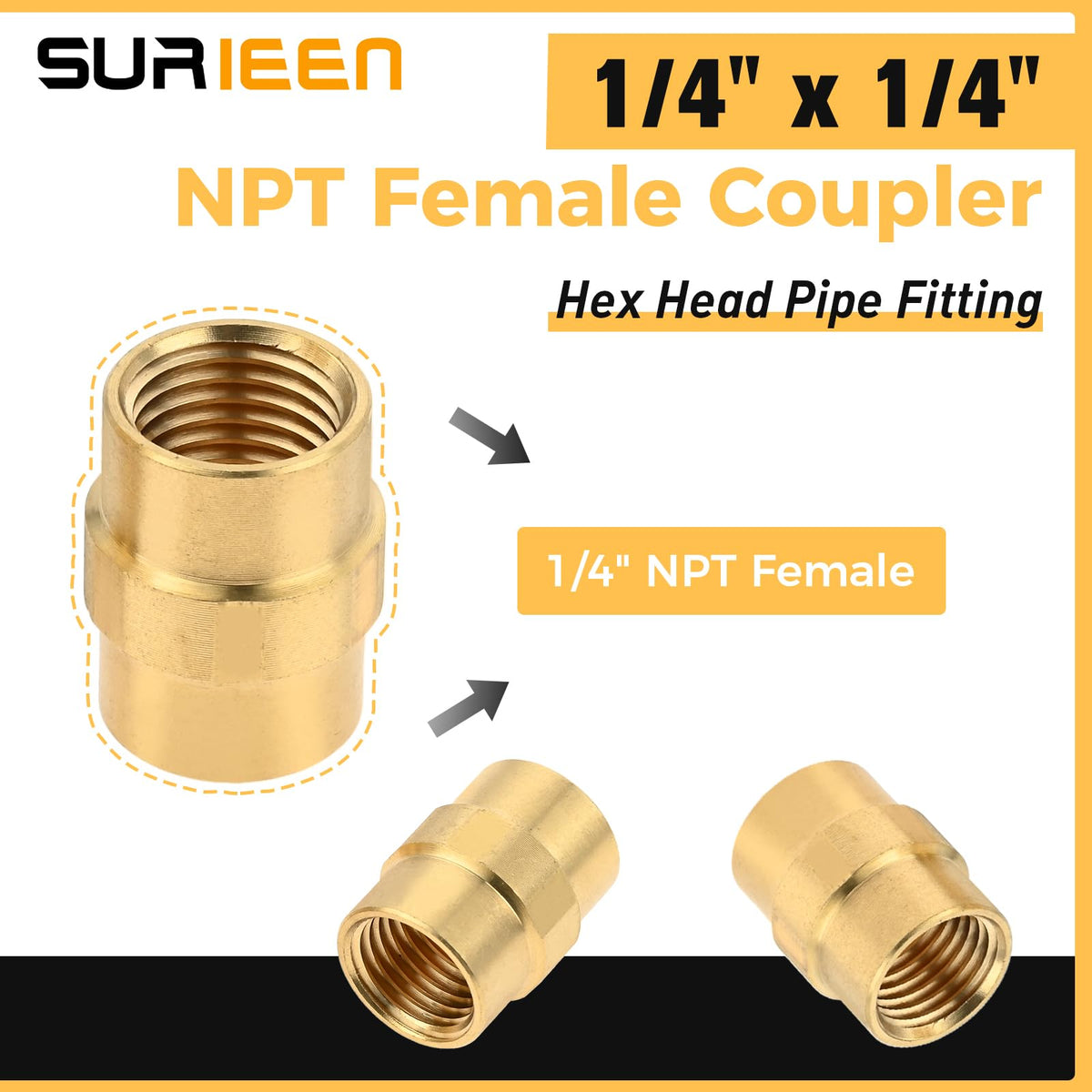 SURIEEN durable rubber hose construction offers flexible, long-lasting use.