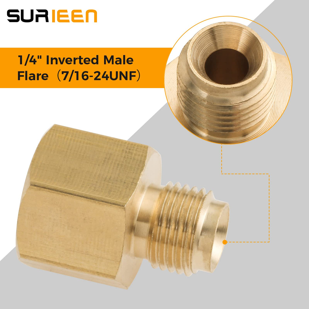 SURIEEN RV propane connector assembly demonstrates easy, tool-free installation.